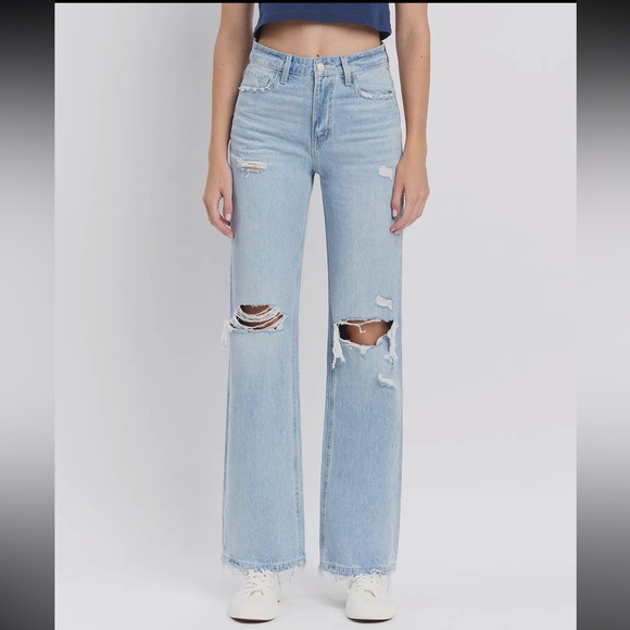 Vervet Denim - VERVET by FLYING MONKEY WESTERN PROMISE 90'S VINTAGE SUPER HIGH RISE FLARE JEANS